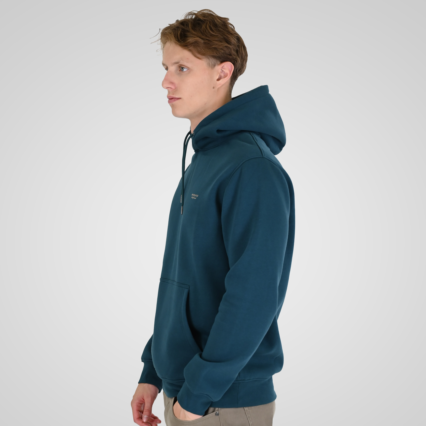 262RTOP-1100 HOODIE WITH HIGH DENSITY PRINT (BRUSHED FLEECE) TEAL - Image 3