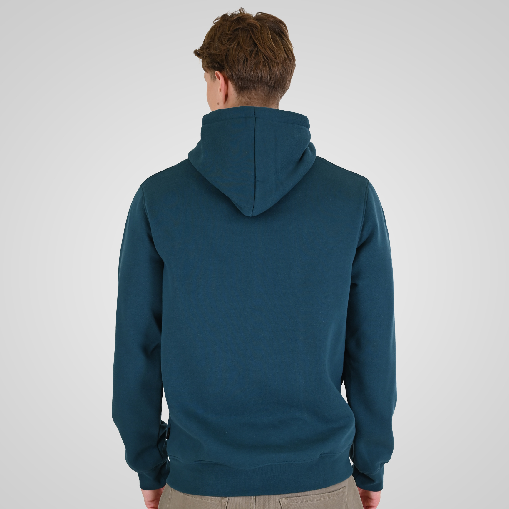 262RTOP-1100 HOODIE WITH HIGH DENSITY PRINT (BRUSHED FLEECE) TEAL - Image 4