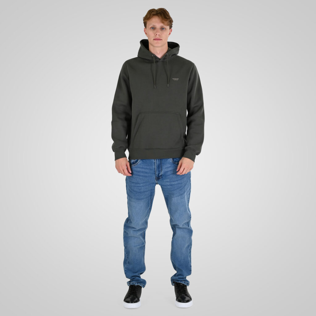 262RTOP-1100 HOODIE WITH HIGH DENSITY PRINT (BRUSHED FLEECE) KHAKI