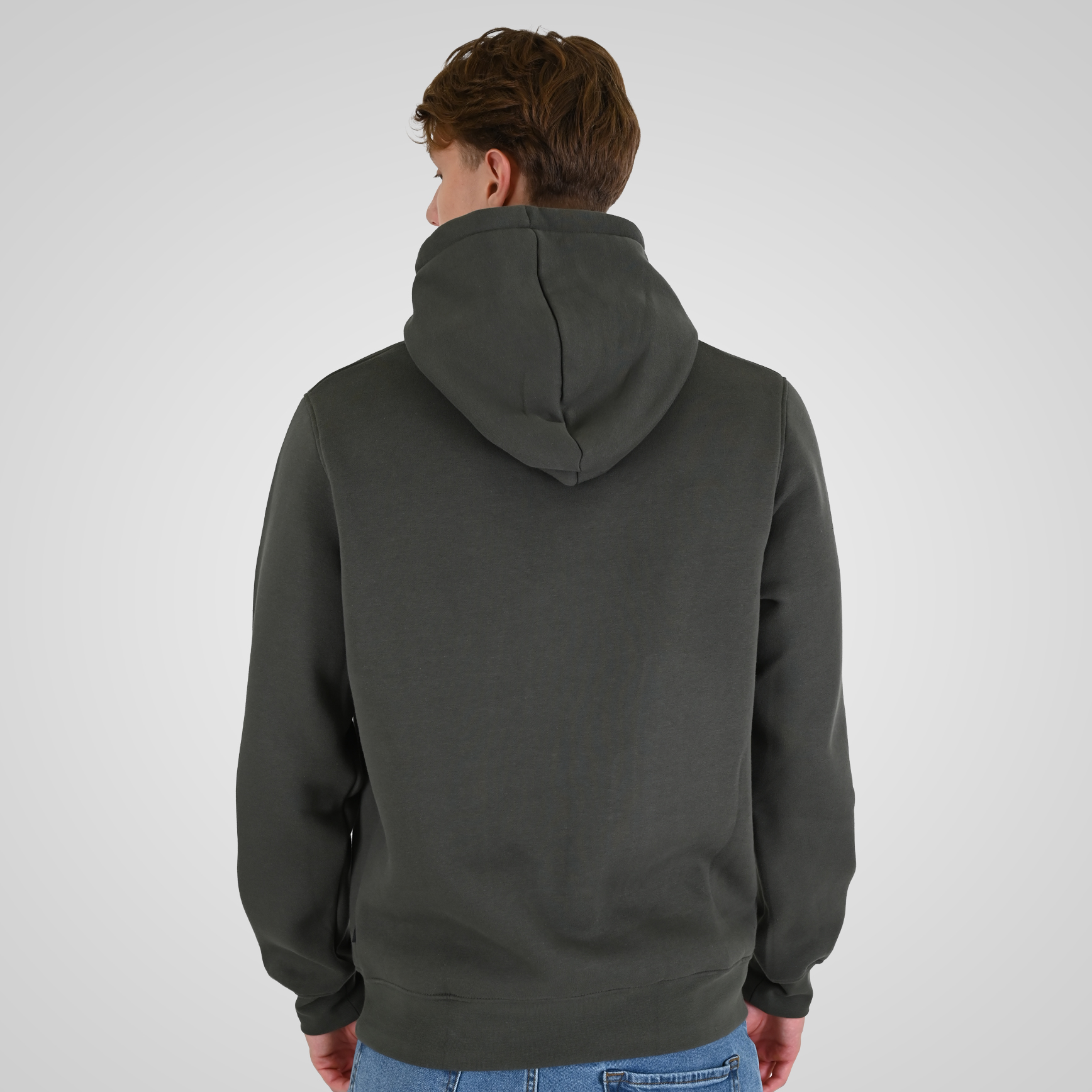 262RTOP-1100 HOODIE WITH HIGH DENSITY PRINT (BRUSHED FLEECE) KHAKI - Image 4