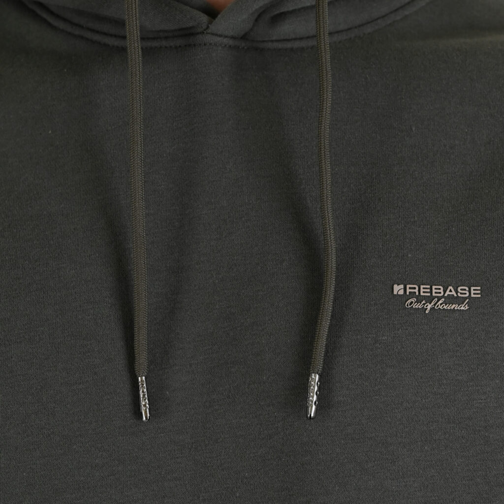 262RTOP-1100 HOODIE WITH HIGH DENSITY PRINT (BRUSHED FLEECE) KHAKI