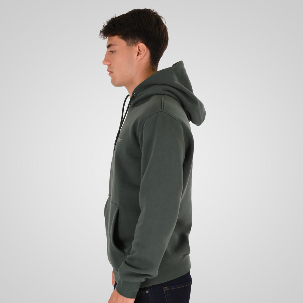 262RTOP-1100 HOODIE WITH HIGH DENSITY PRINT (BRUSHED FLEECE) MOSS GREEN