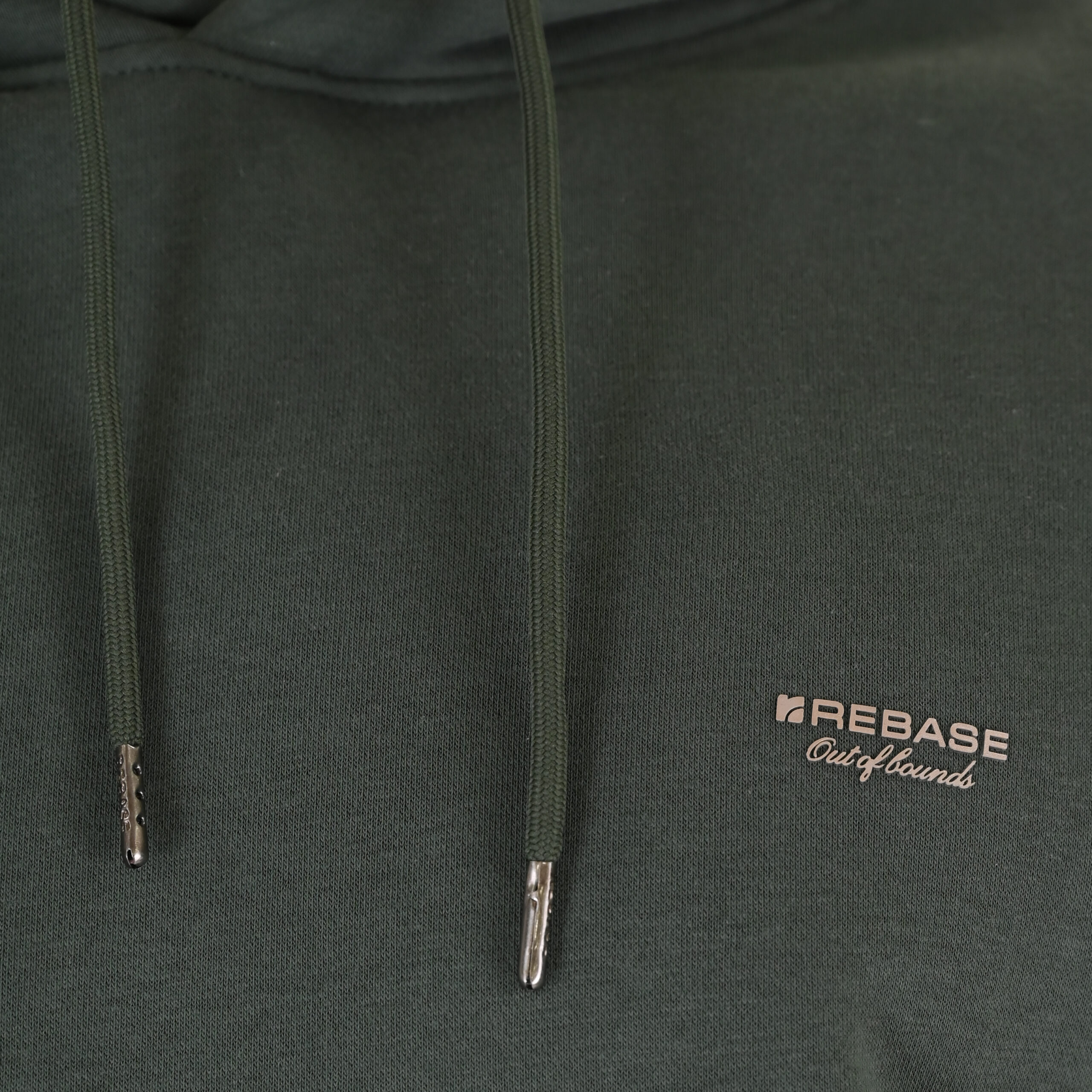 262RTOP-1100 HOODIE WITH HIGH DENSITY PRINT (BRUSHED FLEECE) MOSS GREEN - Image 5