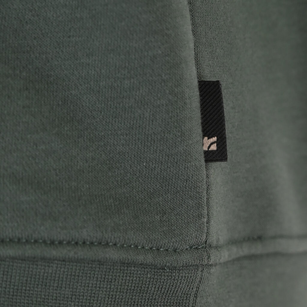 262RTOP-1100 HOODIE WITH HIGH DENSITY PRINT (BRUSHED FLEECE) MOSS GREEN