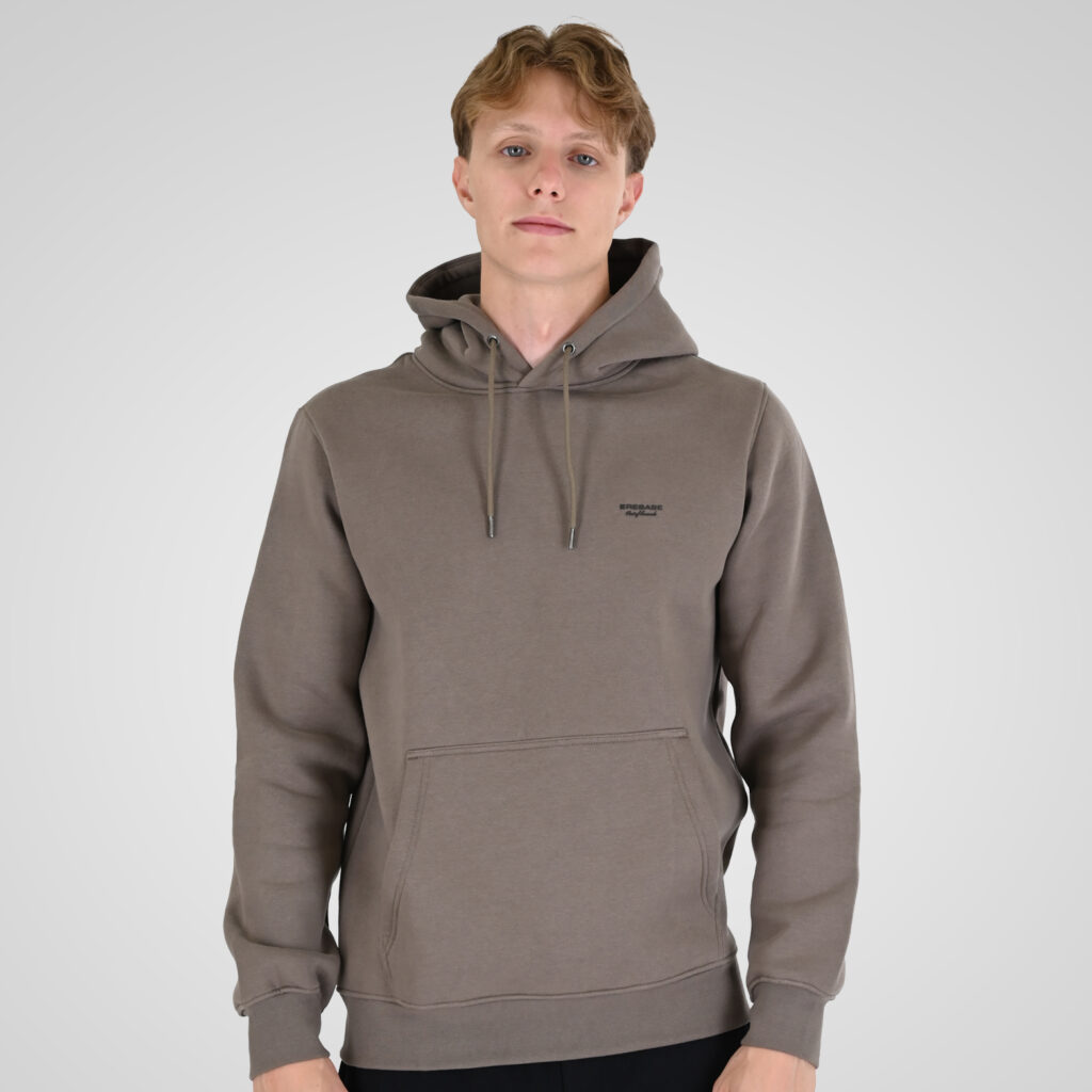 262RTOP-1100 HOODIE WITH HIGH DENSITY PRINT (BRUSHED FLEECE) TAUPE