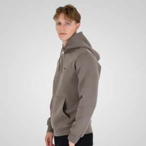 262RTOP-1100 HOODIE WITH HIGH DENSITY PRINT (BRUSHED FLEECE) TAUPE - Image 3