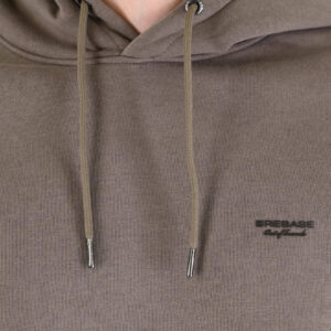 262RTOP-1100 HOODIE WITH HIGH DENSITY PRINT (BRUSHED FLEECE) TAUPE - Image 5