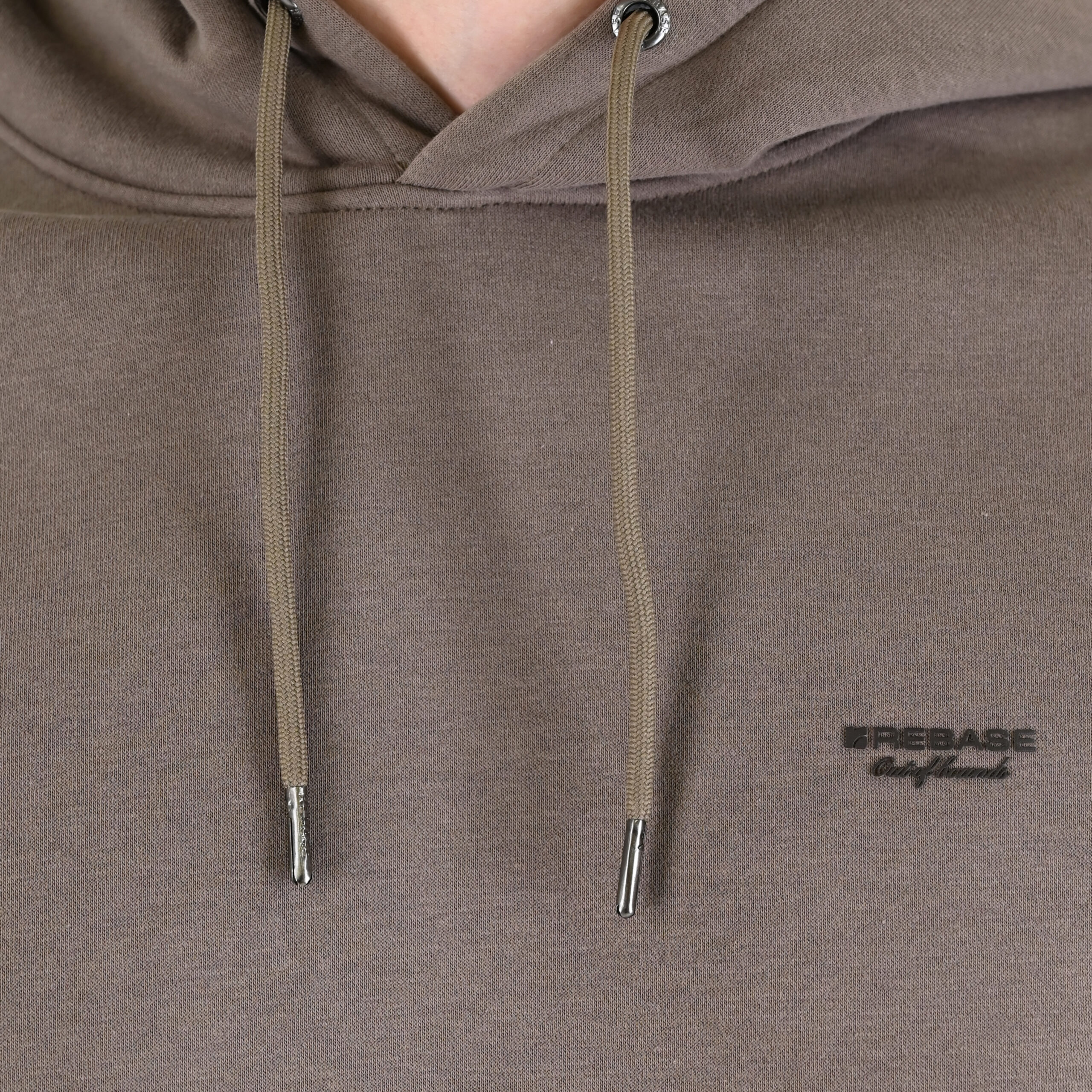 262RTOP-1100 HOODIE WITH HIGH DENSITY PRINT (BRUSHED FLEECE) TAUPE - Image 5