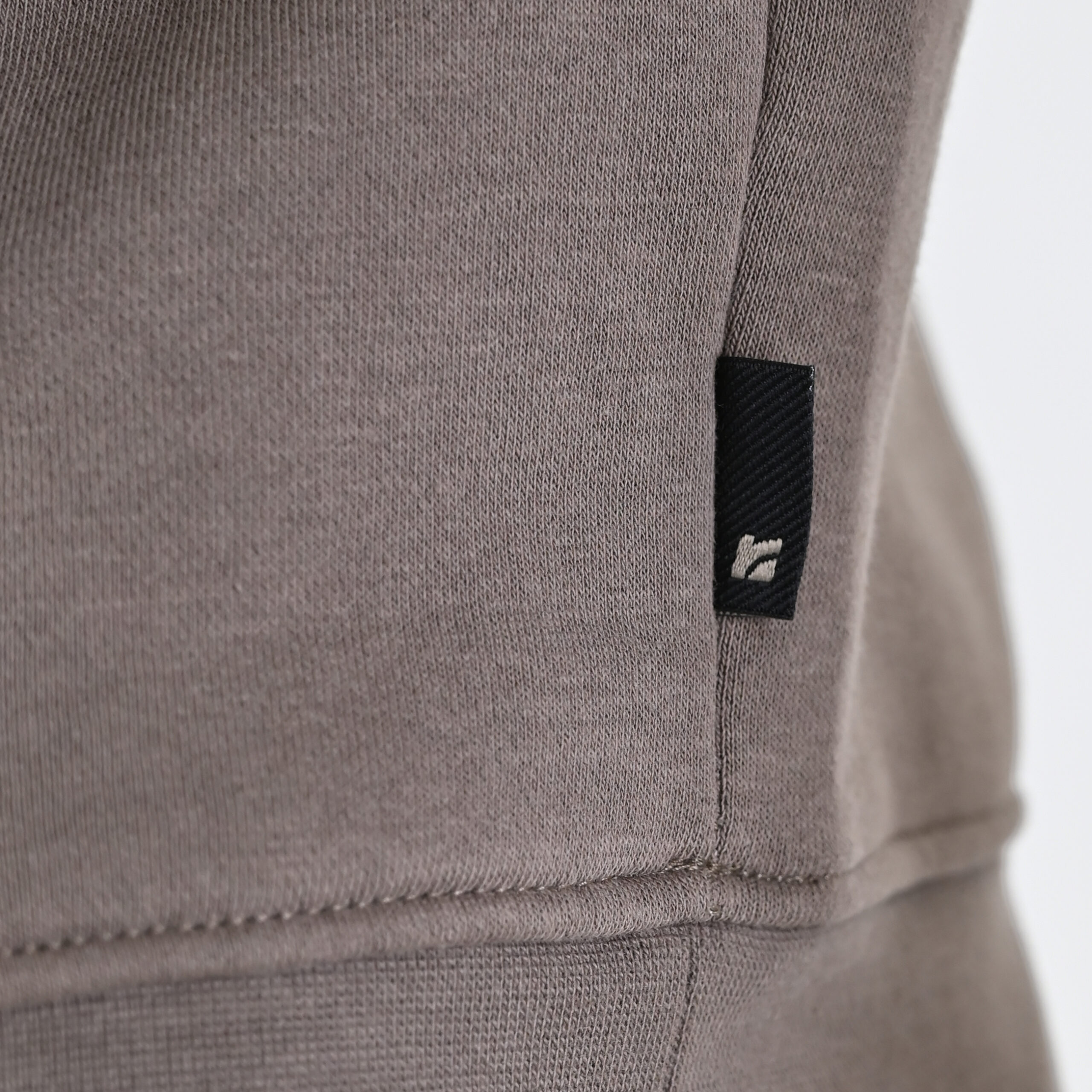 262RTOP-1100 HOODIE WITH HIGH DENSITY PRINT (BRUSHED FLEECE) TAUPE - Image 6