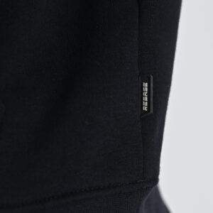 262RTOP-1101 HOODIE WITH PUFF PRINT (BRUSHED FLEECE) BLACK - Image 6