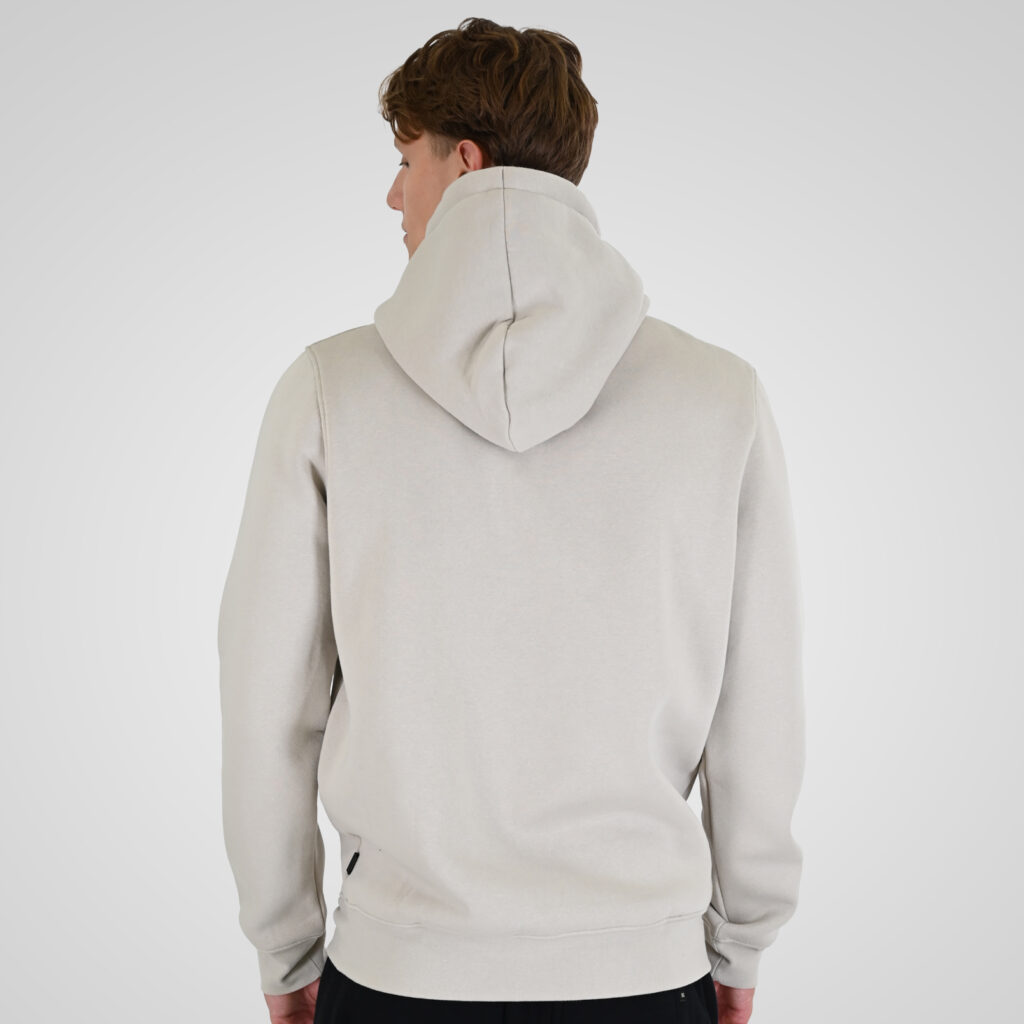 262RTOP-1101 HOODIE WITH PUFF PRINT (BRUSHED FLEECE) ICE