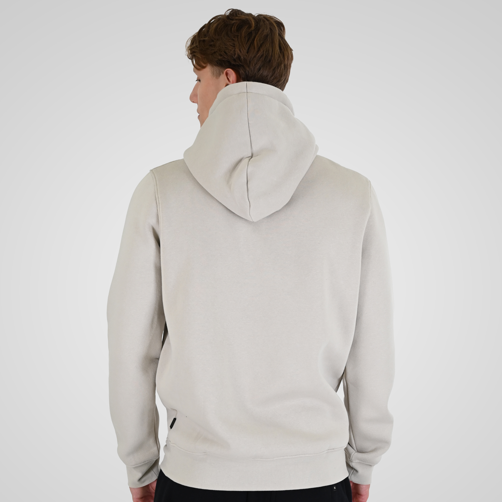 262RTOP-1101 HOODIE WITH PUFF PRINT (BRUSHED FLEECE) ICE - Image 4