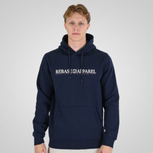 262RTOP-1101 HOODIE WITH PUFF PRINT (BRUSHED FLEECE) NAVY