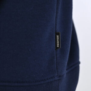 262RTOP-1101 HOODIE WITH PUFF PRINT (BRUSHED FLEECE) NAVY - Image 5