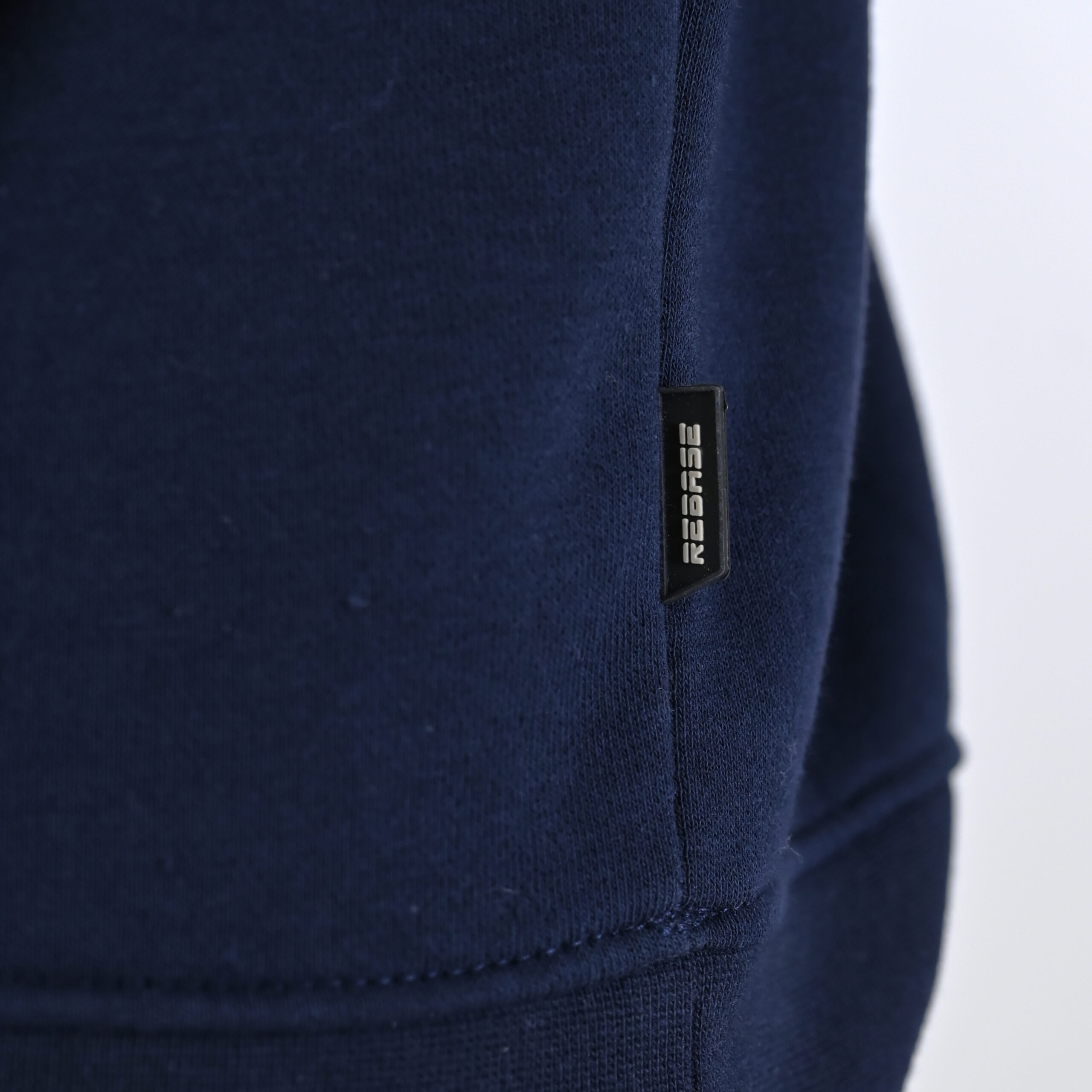 262RTOP-1101 HOODIE WITH PUFF PRINT (BRUSHED FLEECE) NAVY - Image 5