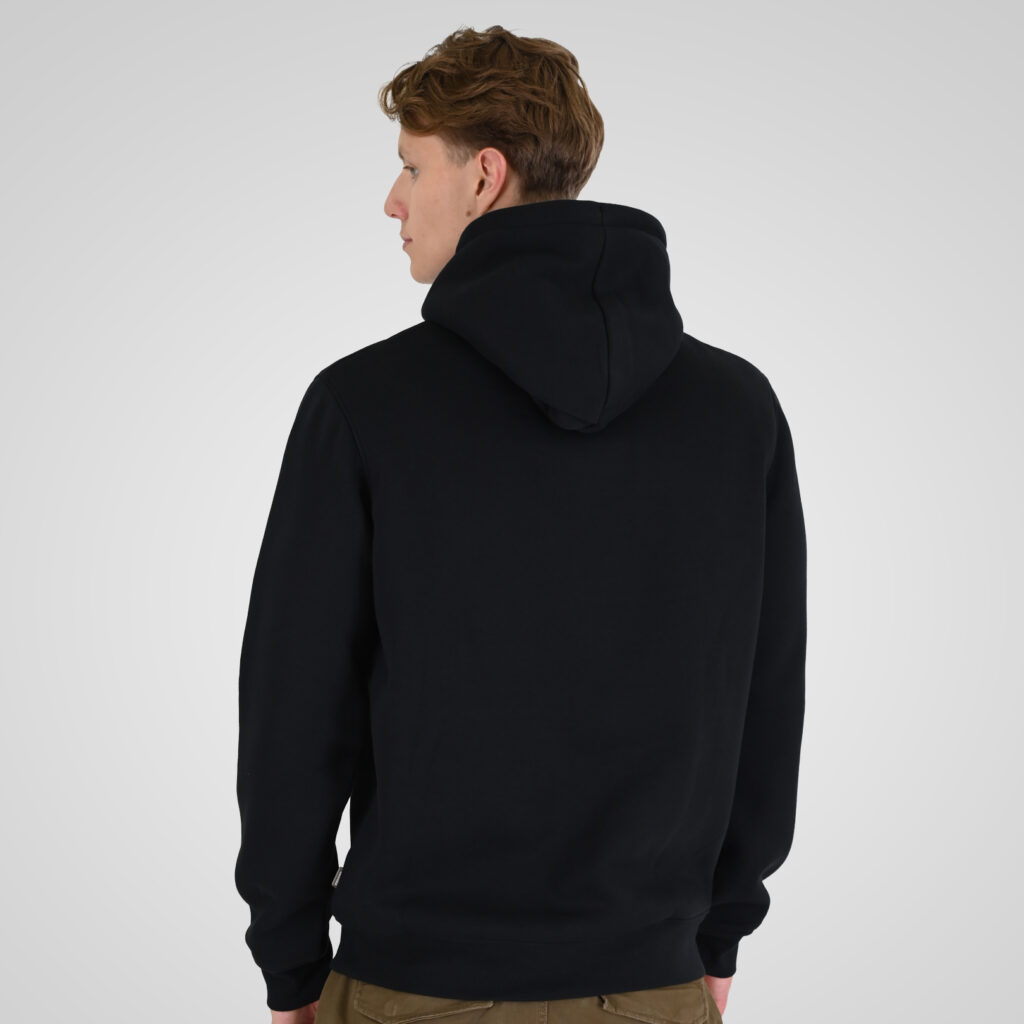 262RTOP-1102 HOODIE WITH HIGH DENSITY PRINT (BRUSHED FLEECE) BLACK