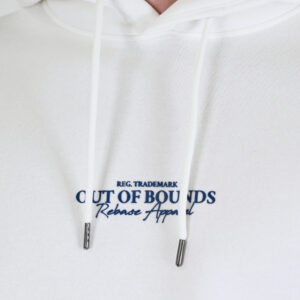 262RTOP-1102 HOODIE WITH HIGH DENSITY PRINT (BRUSHED FLEECE) OFF WHITE - Image 5