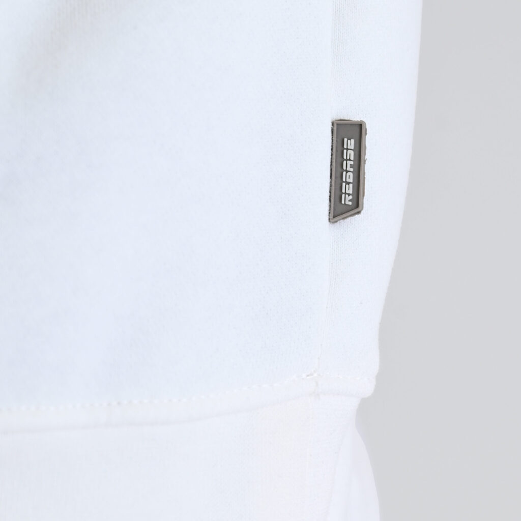 262RTOP-1102 HOODIE WITH HIGH DENSITY PRINT (BRUSHED FLEECE) OFF WHITE