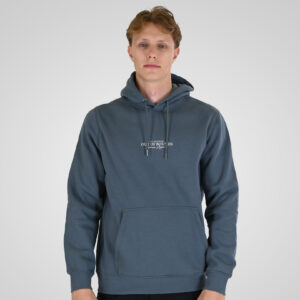 262RTOP-1102 HOODIE WITH HIGH DENSITY PRINT (BRUSHED FLEECE) STONE BLUE