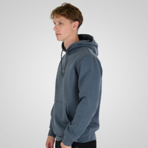 262RTOP-1102 HOODIE WITH HIGH DENSITY PRINT (BRUSHED FLEECE) STONE BLUE - Image 3