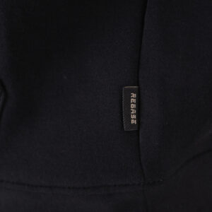 262RTOP-1103 HOODIE WITH PRESSED-EMBOSSED PRINT (BRUSHED FLEECE) BLACK - Image 6