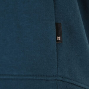 262RTOP-1103 HOODIE WITH PRESSED-EMBOSSED PRINT (BRUSHED FLEECE) DEEP TEAL - Image 6