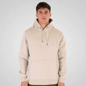 262RTOP-1103 HOODIE WITH PRESSED-EMBOSSED PRINT (BRUSHED FLEECE) ICE