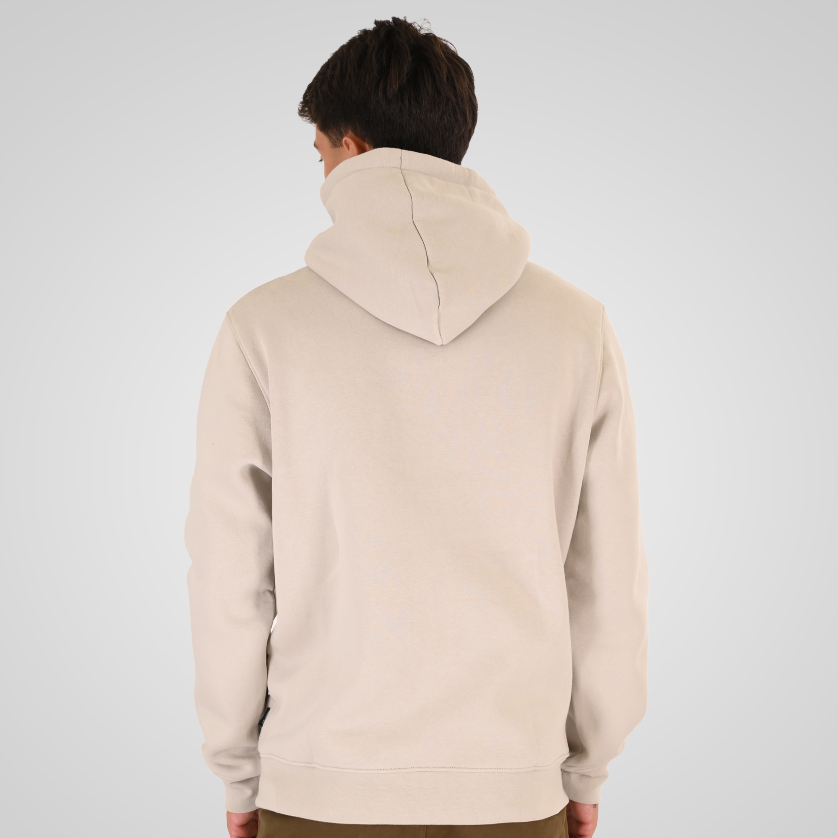 262RTOP-1103 HOODIE WITH PRESSED-EMBOSSED PRINT (BRUSHED FLEECE) ICE - Image 4