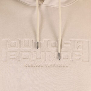 262RTOP-1103 HOODIE WITH PRESSED-EMBOSSED PRINT (BRUSHED FLEECE) ICE - Image 5