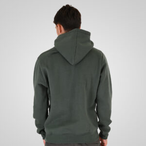 262RTOP-1103 HOODIE WITH PRESSED-EMBOSSED PRINT (BRUSHED FLEECE) MOSS GREEN - Image 4