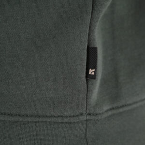 262RTOP-1103 HOODIE WITH PRESSED-EMBOSSED PRINT (BRUSHED FLEECE) MOSS GREEN - Image 6