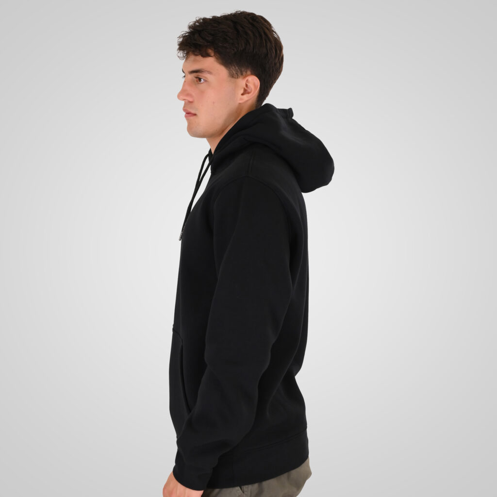 262RTOP-1105 HOODIE WITH 3D HIGH DENSITY PRINT (BRUSHED FLEECE) BLACK