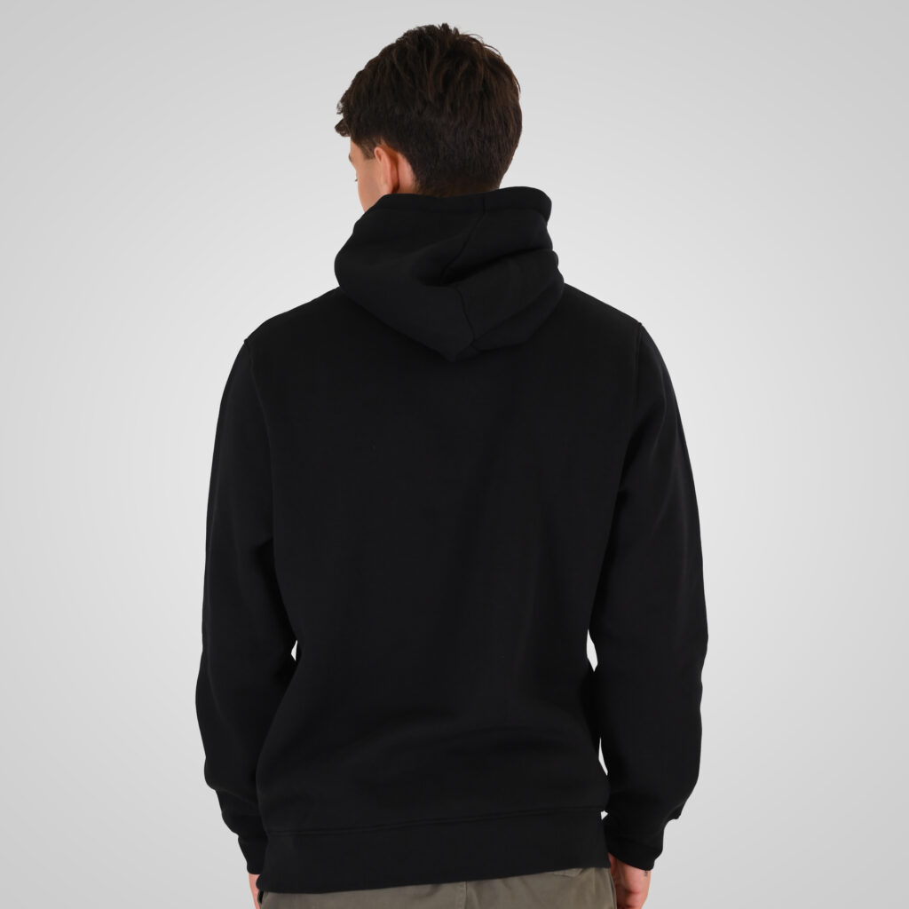 262RTOP-1105 HOODIE WITH 3D HIGH DENSITY PRINT (BRUSHED FLEECE) BLACK