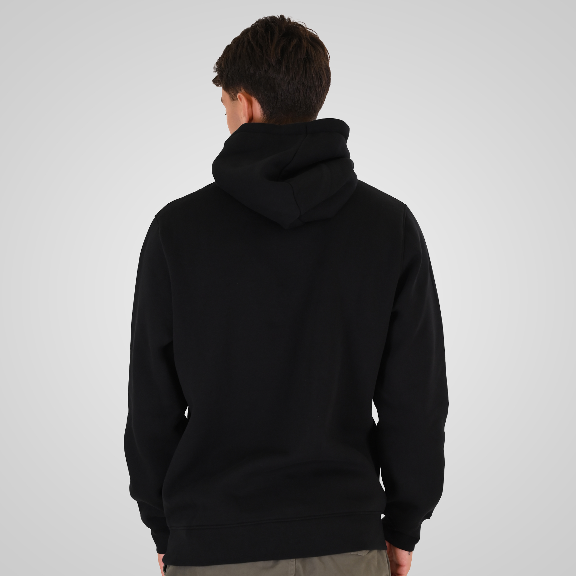 262RTOP-1105 HOODIE WITH 3D HIGH DENSITY PRINT (BRUSHED FLEECE) BLACK - Image 4