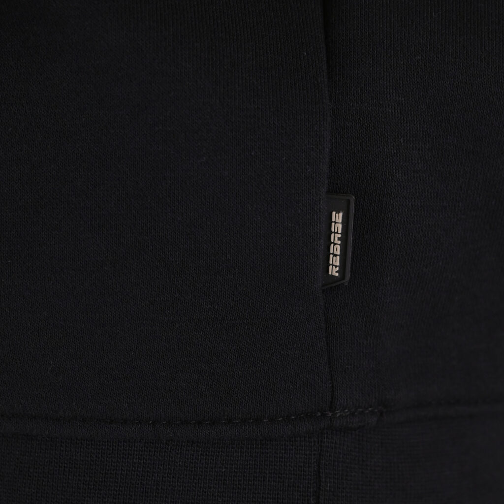 262RTOP-1105 HOODIE WITH 3D HIGH DENSITY PRINT (BRUSHED FLEECE) BLACK