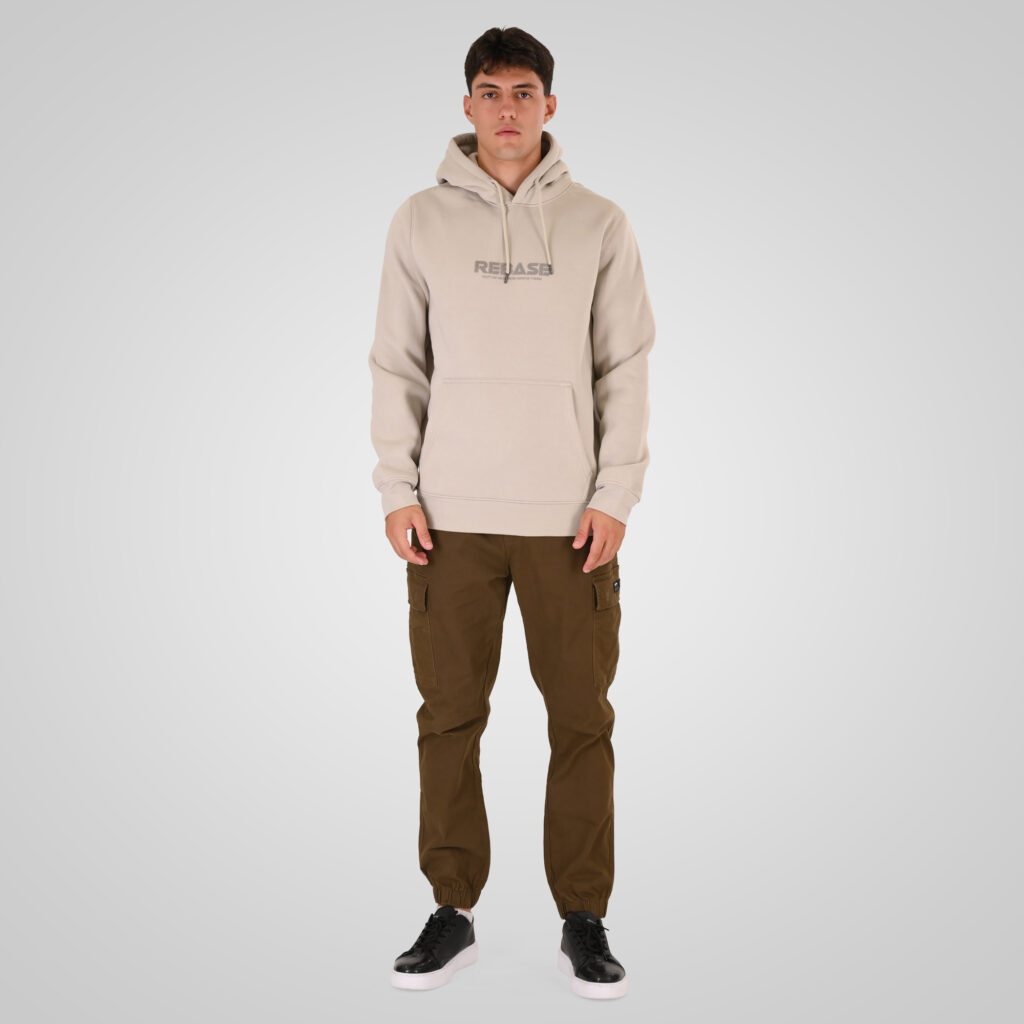 262RTOP-1105 HOODIE WITH 3D HIGH DENSITY PRINT (BRUSHED FLEECE) ICE