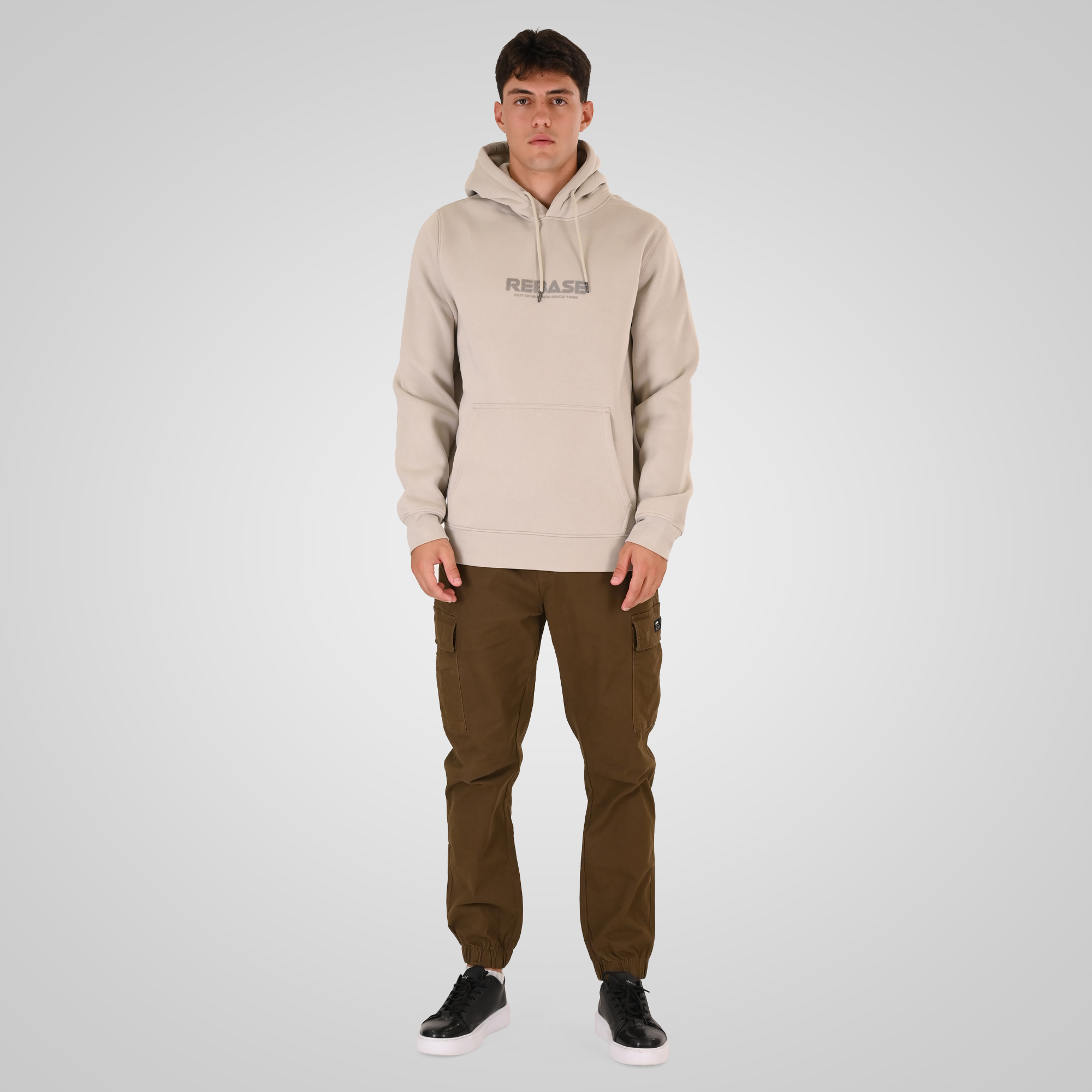 262RTOP-1105 HOODIE WITH 3D HIGH DENSITY PRINT (BRUSHED FLEECE) ICE - Image 2