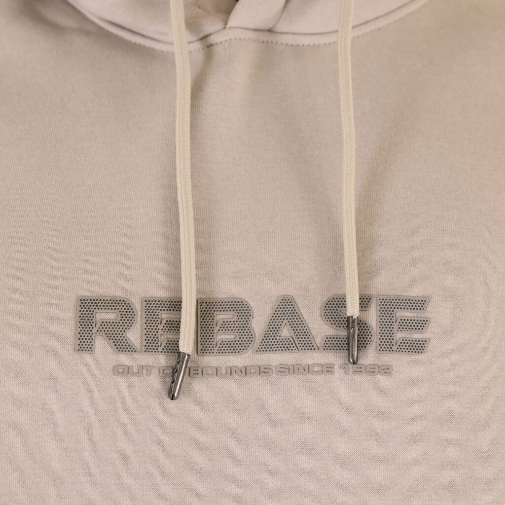 262RTOP-1105 HOODIE WITH 3D HIGH DENSITY PRINT (BRUSHED FLEECE) ICE