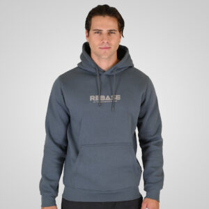 262RTOP-1105 HOODIE WITH 3D HIGH DENSITY PRINT (BRUSHED FLEECE) STONE BLUE