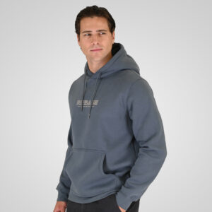 262RTOP-1105 HOODIE WITH 3D HIGH DENSITY PRINT (BRUSHED FLEECE) STONE BLUE - Image 3