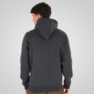 262RTOP-1106 HOODIE WITH MOTIF (BRUSHED FLEECE) ANTHRACITE - Image 4