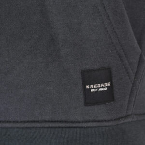 262RTOP-1106 HOODIE WITH MOTIF (BRUSHED FLEECE) ANTHRACITE - Image 6