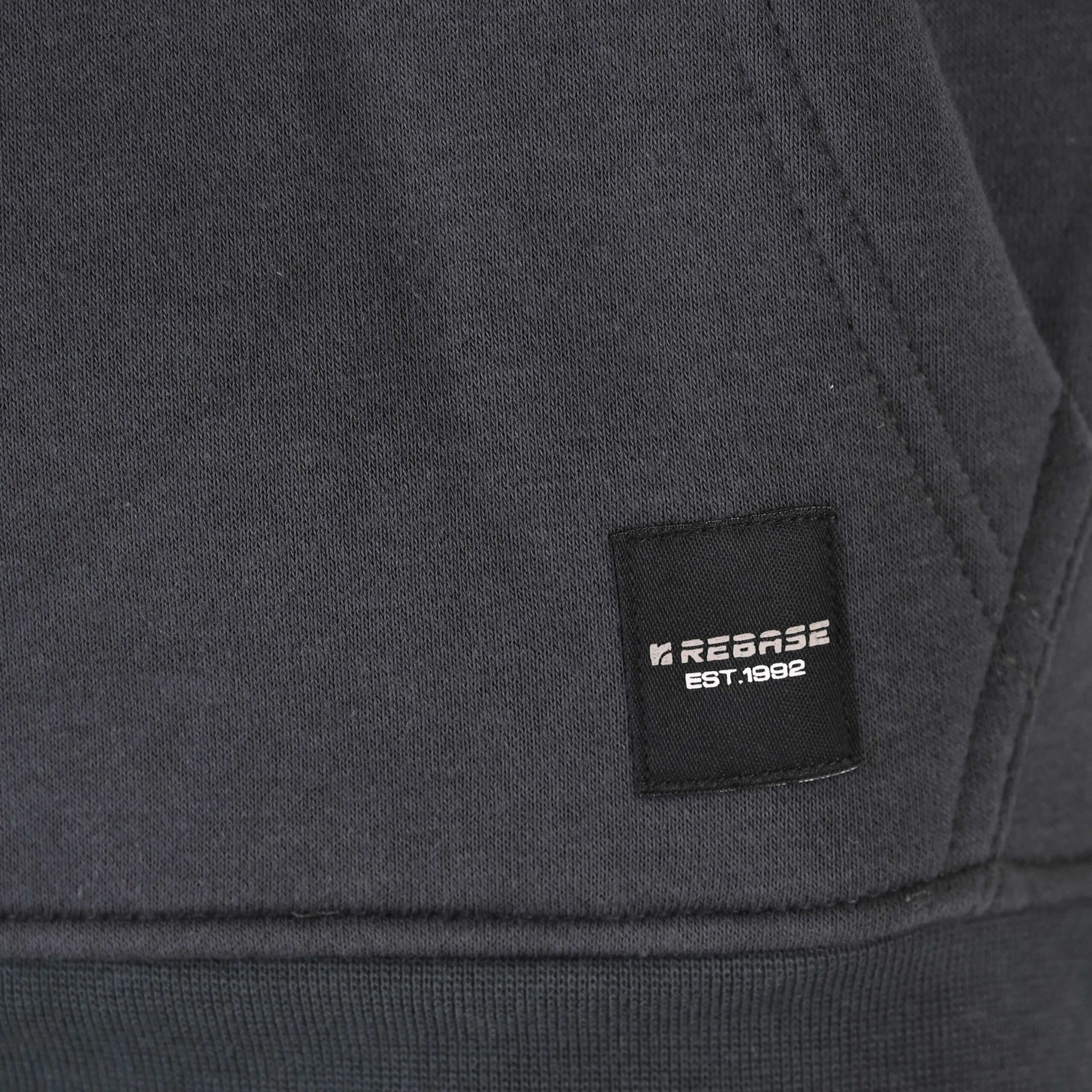 262RTOP-1106 HOODIE WITH MOTIF (BRUSHED FLEECE) ANTHRACITE - Image 6