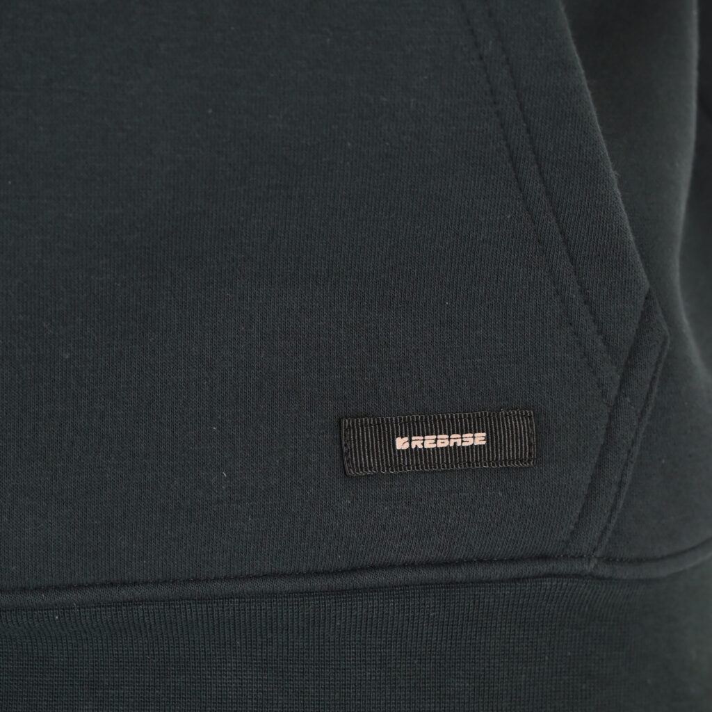 262RTOP-1107 HOODIE WITH SINGLE PRESSED PRINT (RELAXED FIT) (BRUSHED FLEECE) FOREST GREEN