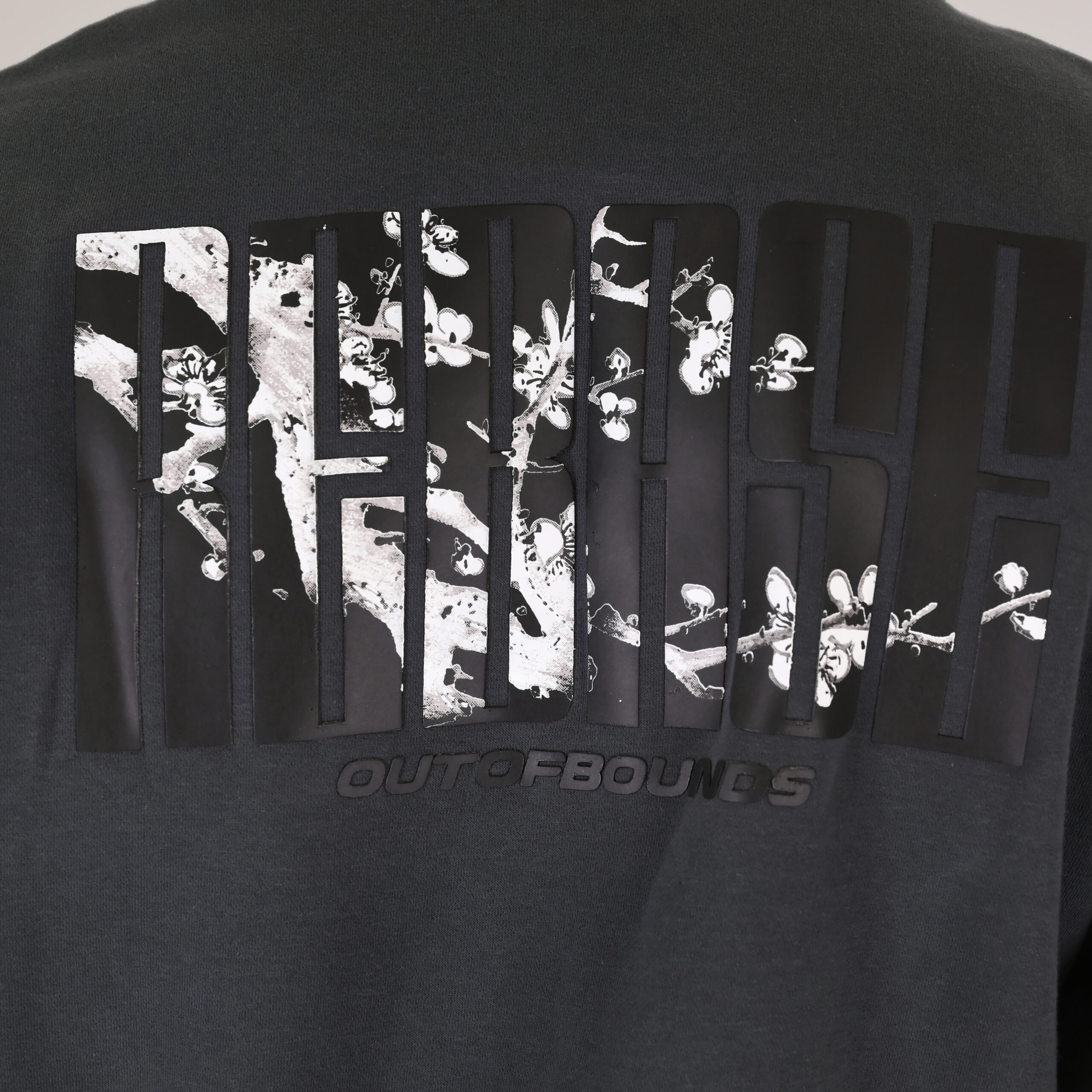 262RTOP-1110 HOODIE FRONT - BACK PRINTED WITH HIGH DENSITY PRINT (RELAXED FIT) (BRUSHED FLEECE) ANTHRACITE - Image 5