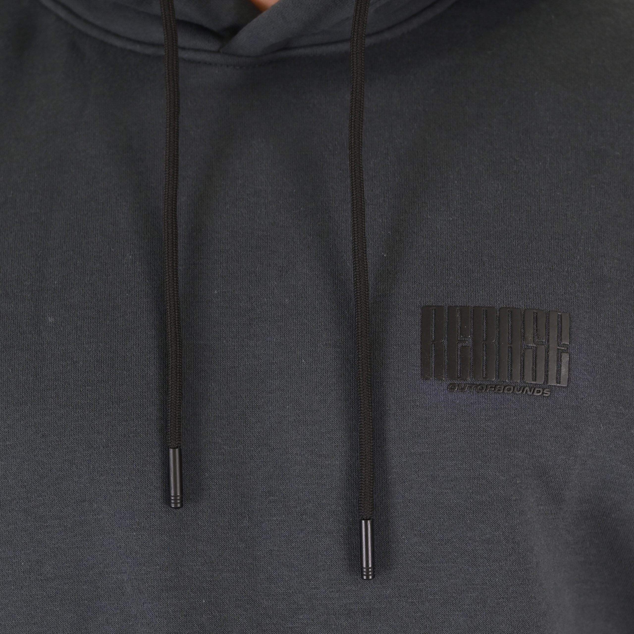 262RTOP-1110 HOODIE FRONT - BACK PRINTED WITH HIGH DENSITY PRINT (RELAXED FIT) (BRUSHED FLEECE) ANTHRACITE - Image 6