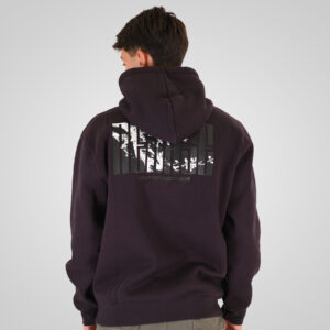 262RTOP-1110 HOODIE FRONT - BACK PRINTED WITH HIGH DENSITY PRINT (RELAXED FIT) (BRUSHED FLEECE) AUBERGINE - Image 4