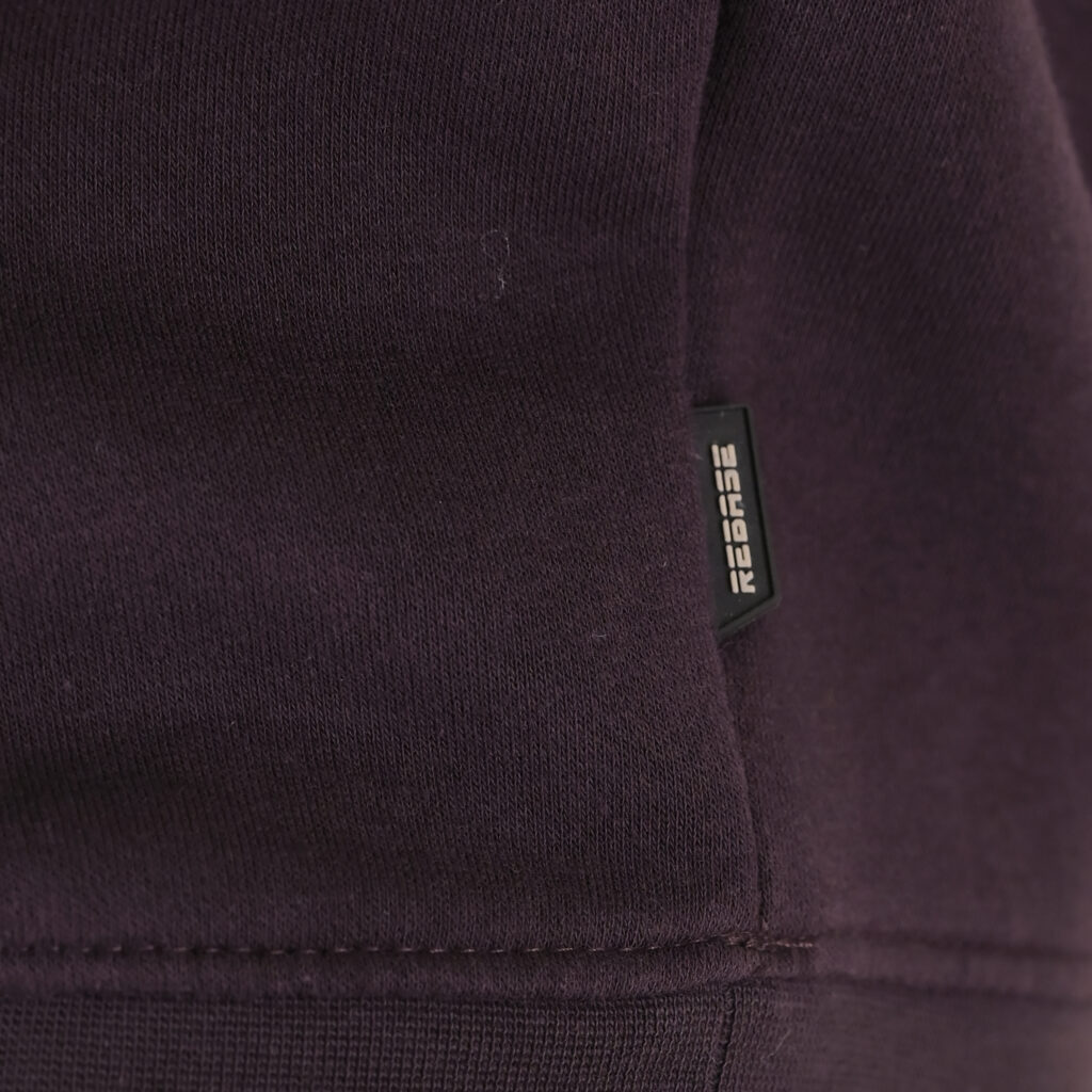 262RTOP-1110 HOODIE FRONT - BACK PRINTED WITH HIGH DENSITY PRINT (RELAXED FIT) (BRUSHED FLEECE) AUBERGINE