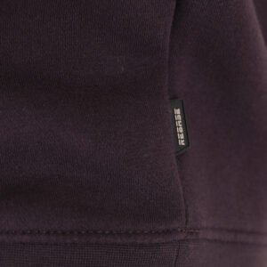 262RTOP-1110 HOODIE FRONT - BACK PRINTED WITH HIGH DENSITY PRINT (RELAXED FIT) (BRUSHED FLEECE) AUBERGINE - Image 6