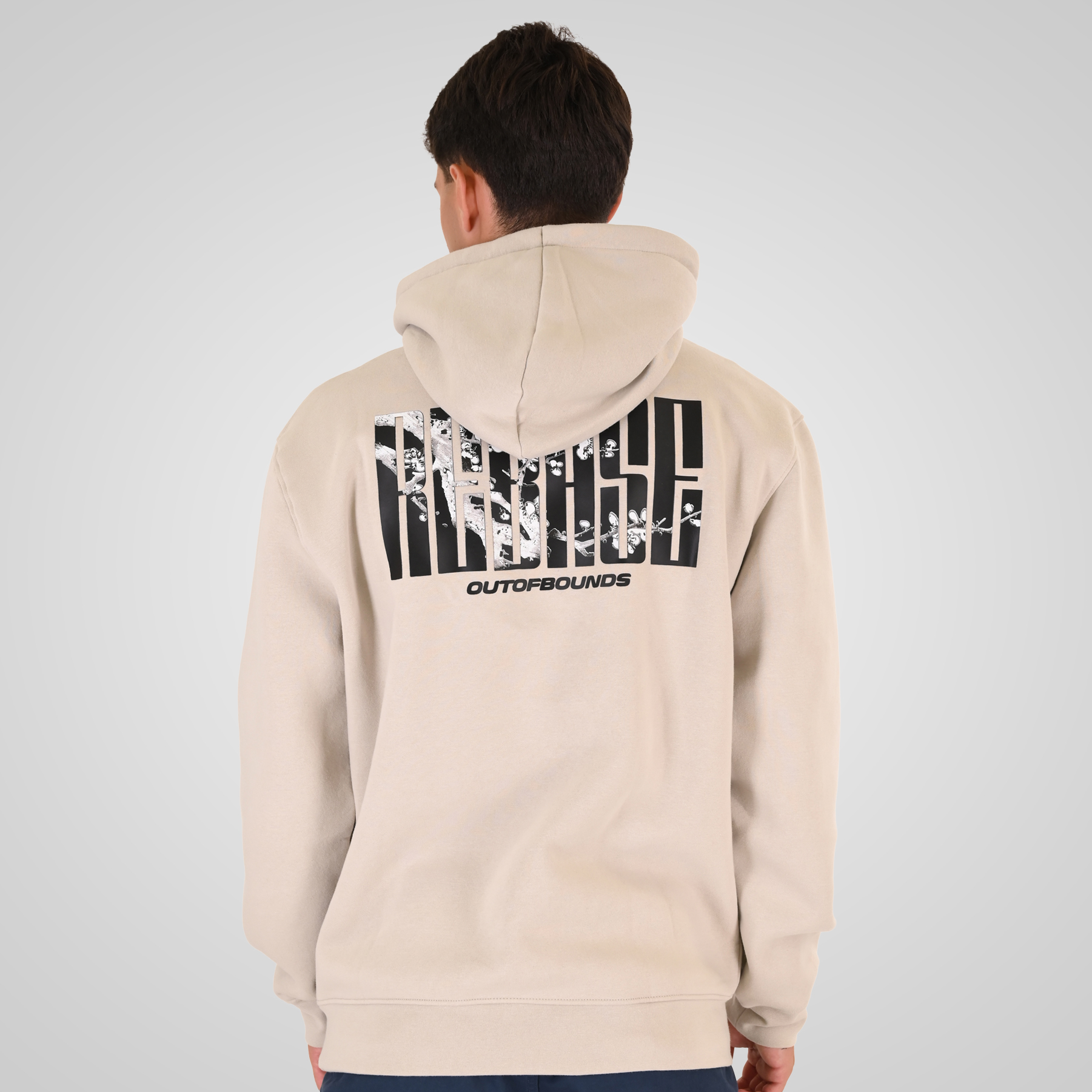 262RTOP-1110 HOODIE FRONT - BACK PRINTED WITH HIGH DENSITY PRINT (RELAXED FIT) (BRUSHED FLEECE) ICE - Image 4